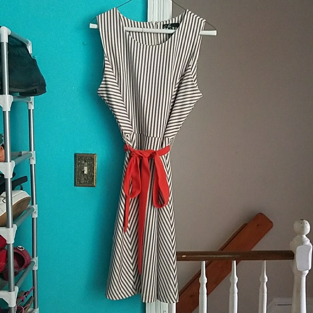Modcloth Silky Stripe Print Dress
